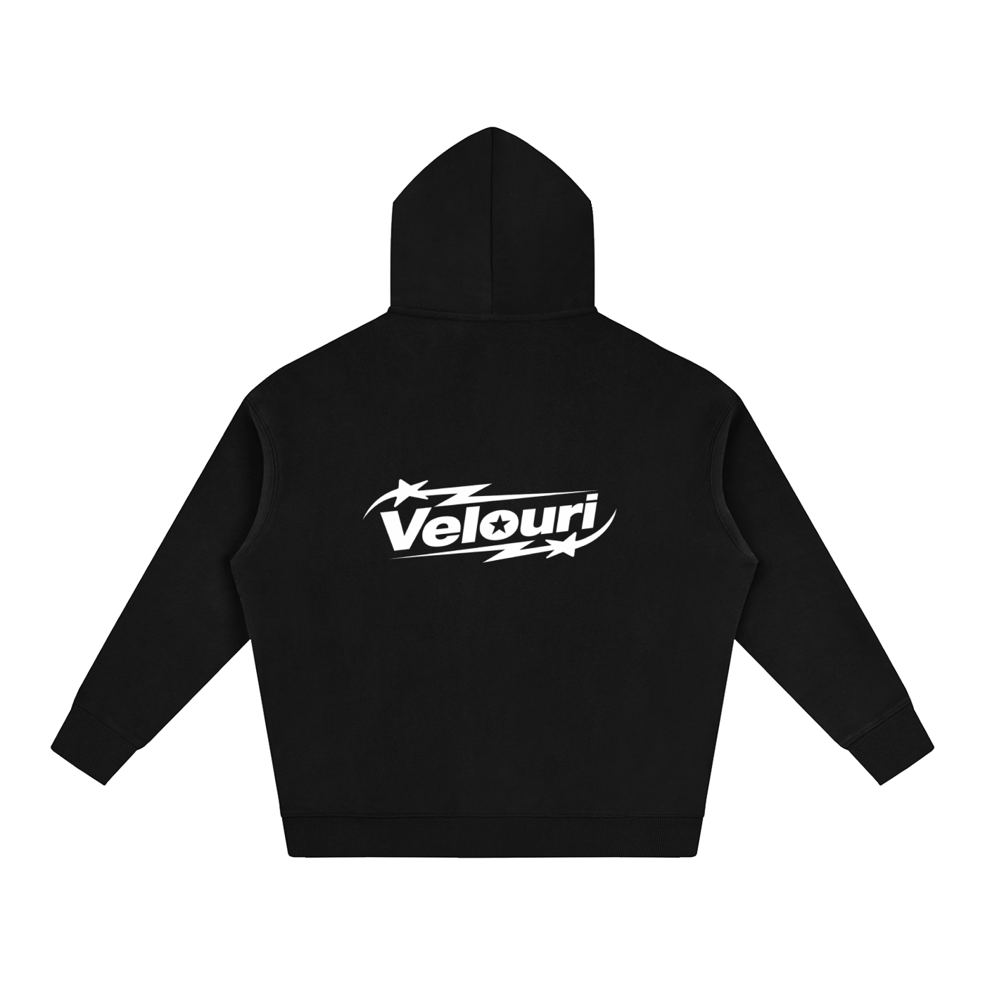 Velouri Fleeced Hoodie - Black