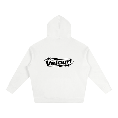 Velouri Fleeced Hoodie - White