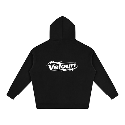 Velouri Fleeced Hoodie - Black
