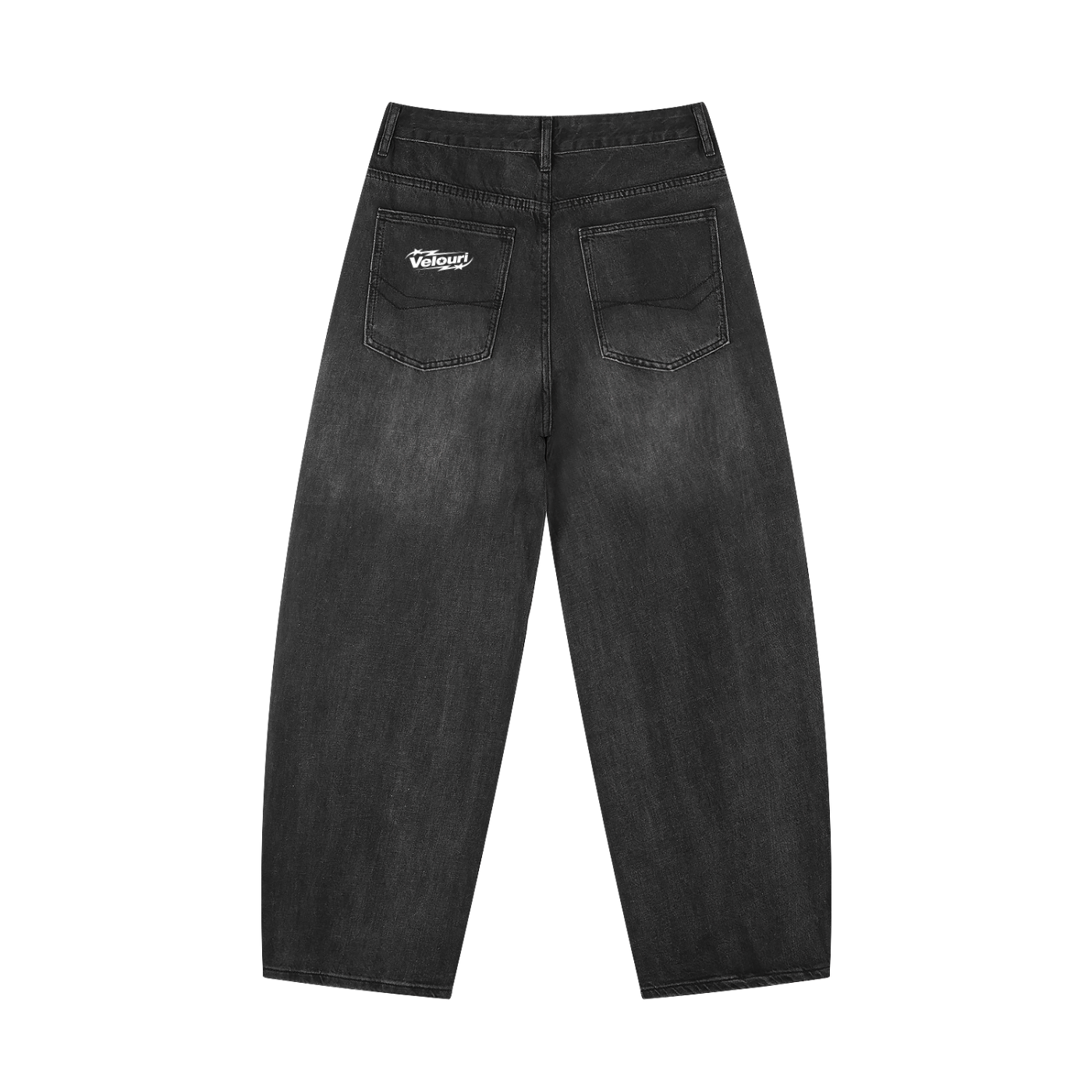 Velouri Baggy Jeans - Black