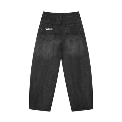 Velouri Baggy Jeans - Black