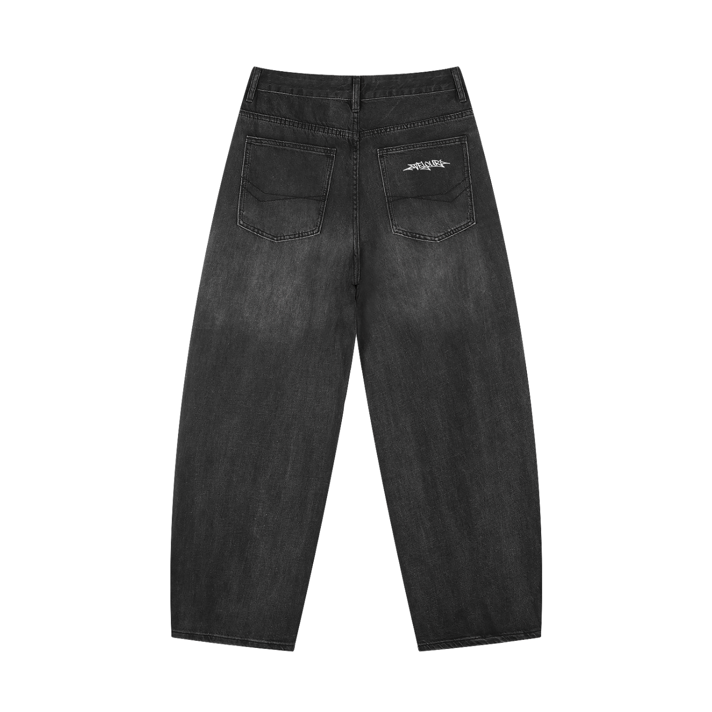 Velouri Baggy Jeans - Black
