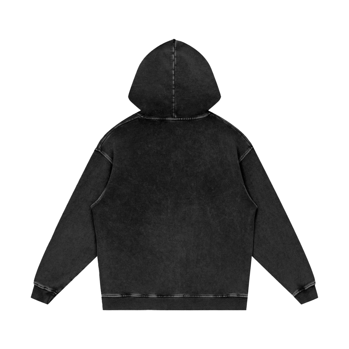 Velouri Washed Hoodie - Black