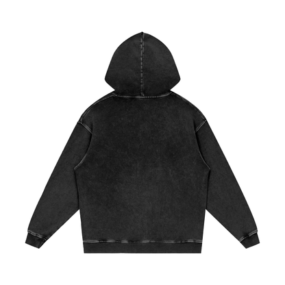 Velouri Washed Hoodie - Black