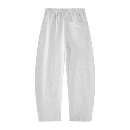Velouri Graffiti Striped Baggy Sweatpants - Grey