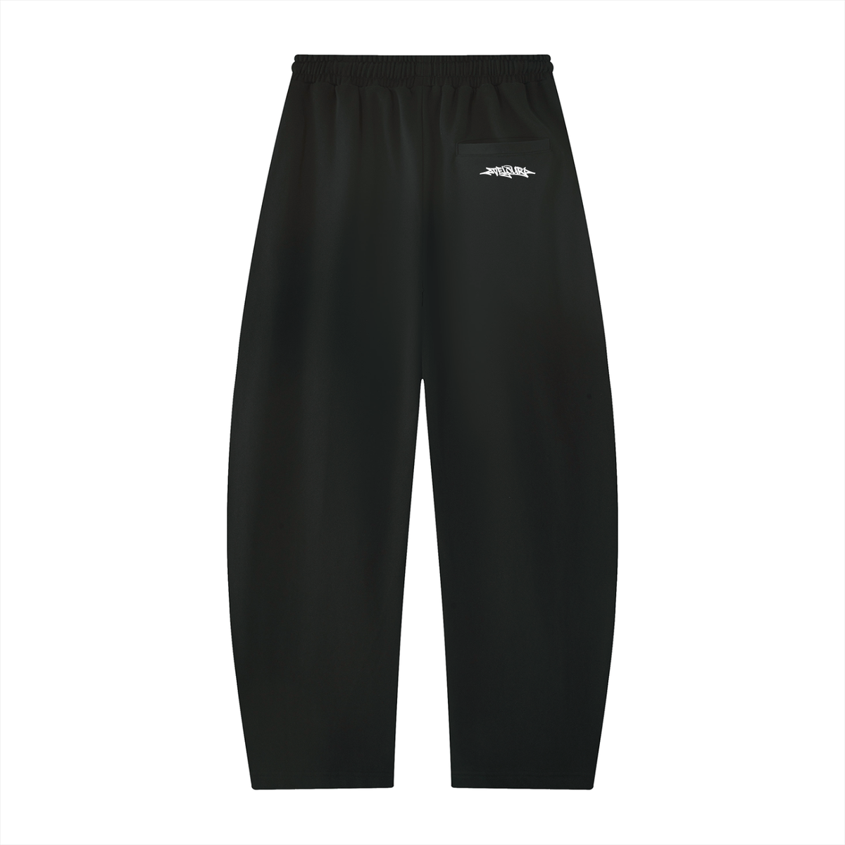 Velouri Graffiti Striped Baggy Sweatpants - Black