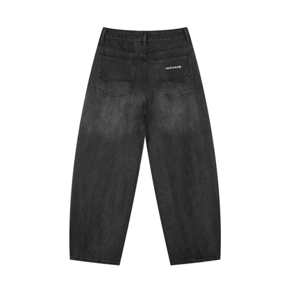 Velouri Baggy Jeans - Black