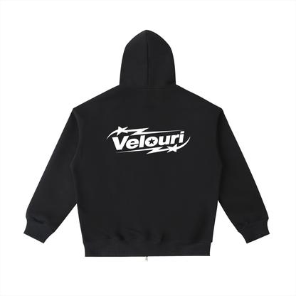 Velouri Zip Up - Black