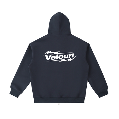 Velouri Zip Up - Navy