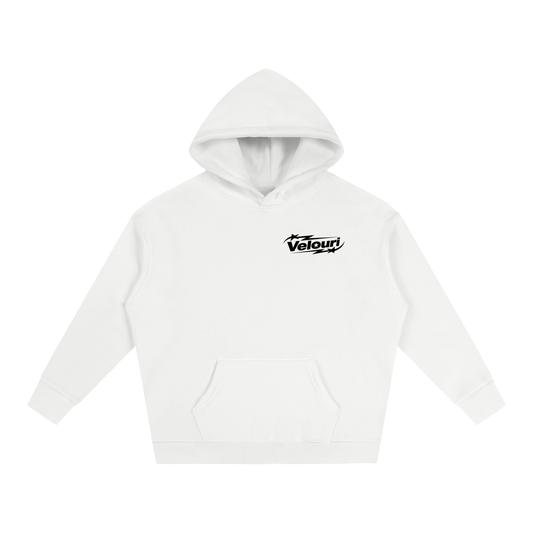 Velouri Fleeced Hoodie - White